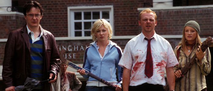 four people have bats and they have been Killing zombies due to the fact that the picture is a still from Shaun Of The Dead 