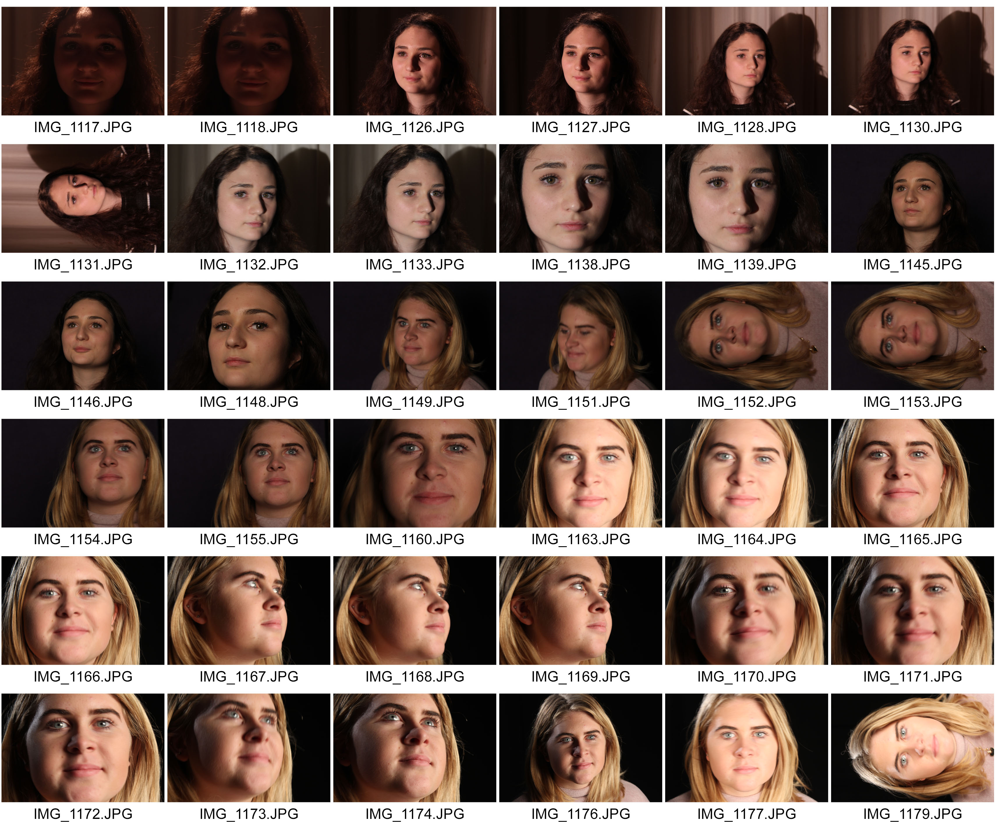 contactsheet-three-point-lighting